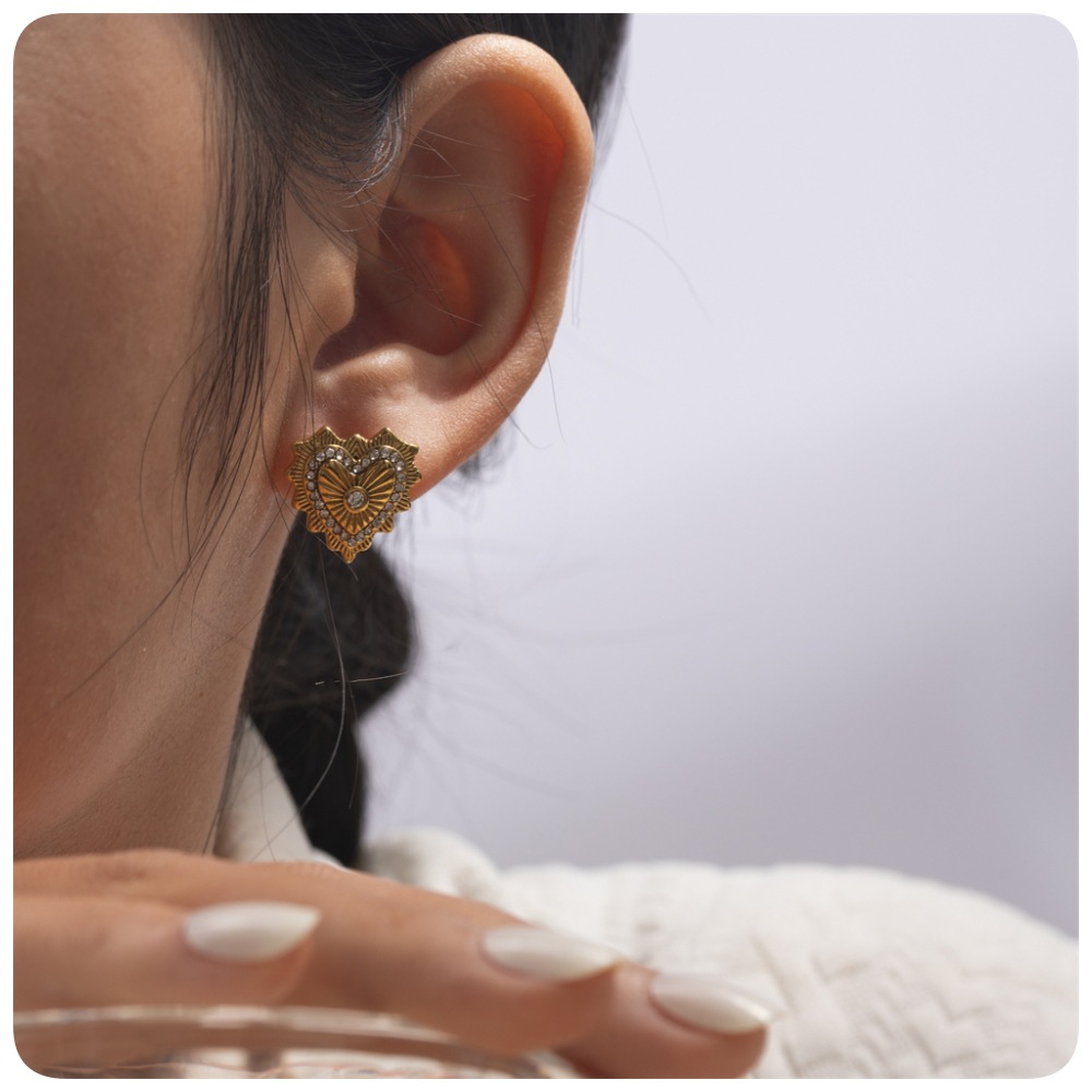 TAINA Omei INS viento red joyería 18k oro acero inoxidable incrustado anillo de zircón anillo de dama superior