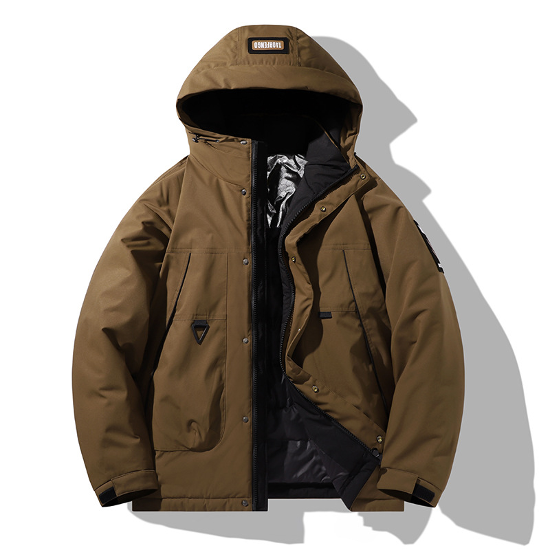 Chaqueta de plumón para hombre marca de moda de invierno para hombre 90 plumón de pato blanco con capucha ropa de abrigo casual para hombre ropa de trabajo chaqueta de plumón