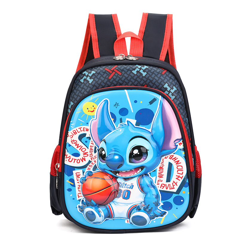Mochila de dibujos animados Stitch de carcasa dura de 12 pulgadas al por mayor Mochila de jardín de infantes ultraligera Mochila para niños de 3-4 años
