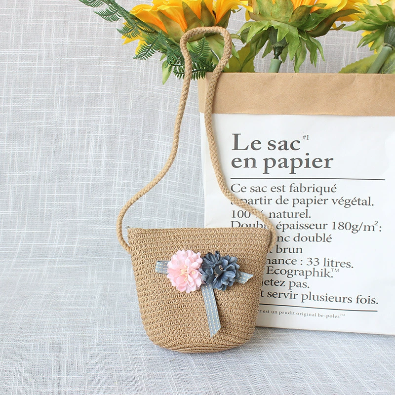 Straw Wallet Small Shoulder Bag, 14×12 cm, zipper cute crossbody pouch for men and women