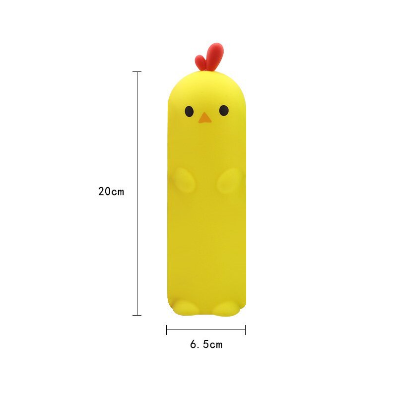 Nuevo animal de dibujos animados bolsa de lápices de silicona estudiante bolsa de papelería de almacenamiento de gran capacidad