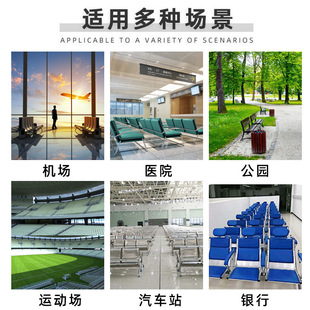 Manufacturer Supplies Row Chairs, Three-Seat High-Back Triangle Chairs, Wholesale Stainless Steel Airport Waiting Chairs, Park Public Seats