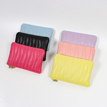 韩版可爱糖果色零钱包女士学生化妆品收纳包小清新刺绣简约卡包