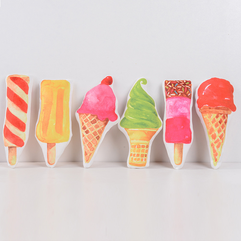 Bebé sonajero dibujos animados helado BB llamada mano agarre palo bebé calmante juguete Estilo nórdico helado sonajero juguete