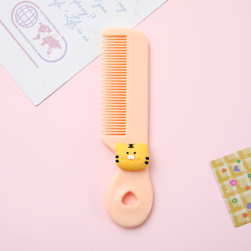 Nuevos niños pequeño peine de dibujos animados mini portátil Bangs pelo roto cabeza redonda peine de dientes peine de pelo de niña