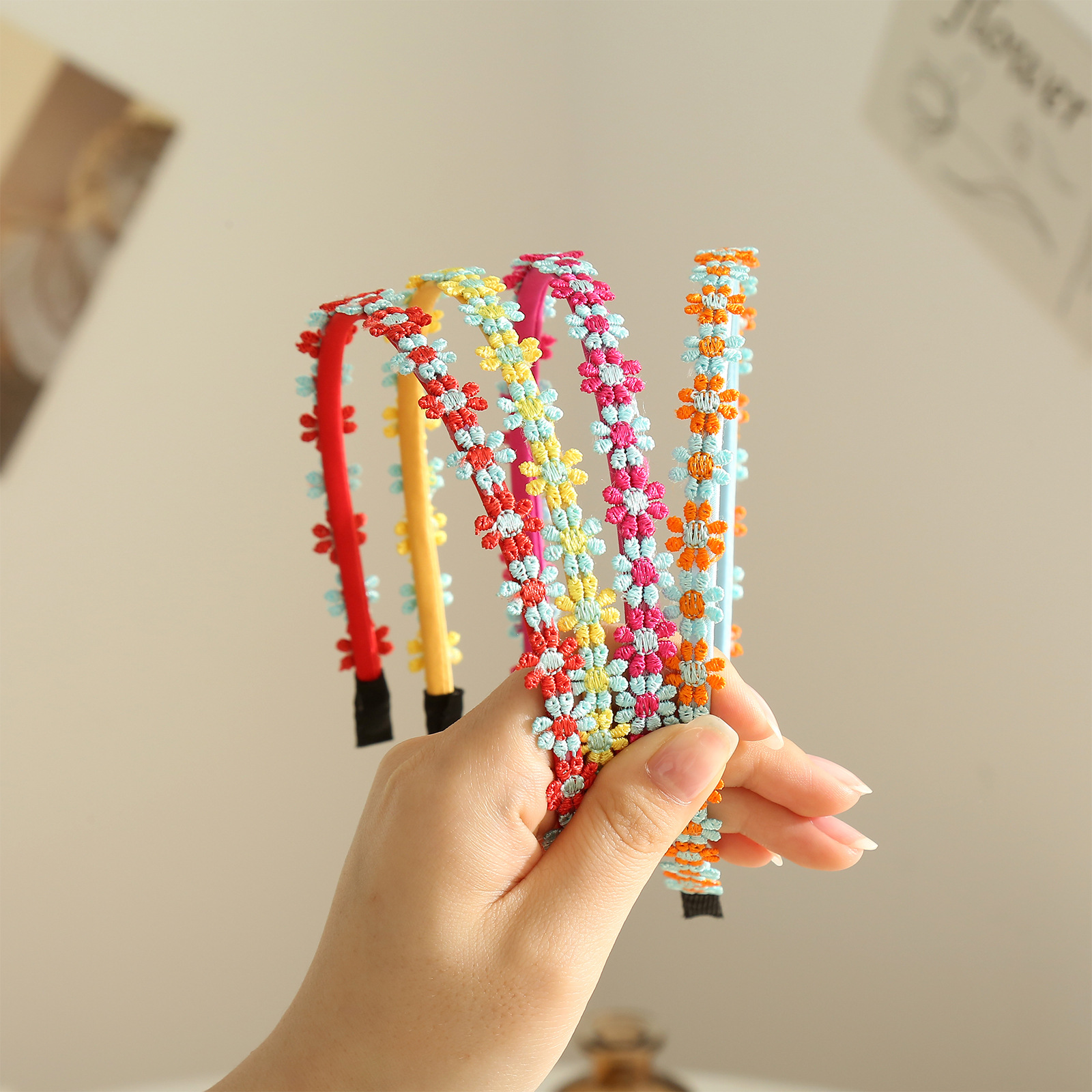 67g Weight Hair Band Hair Accessories Type 1 Piece Quantity Polyester Material Sweet Flower Cloth Hair Band 1 Piece
