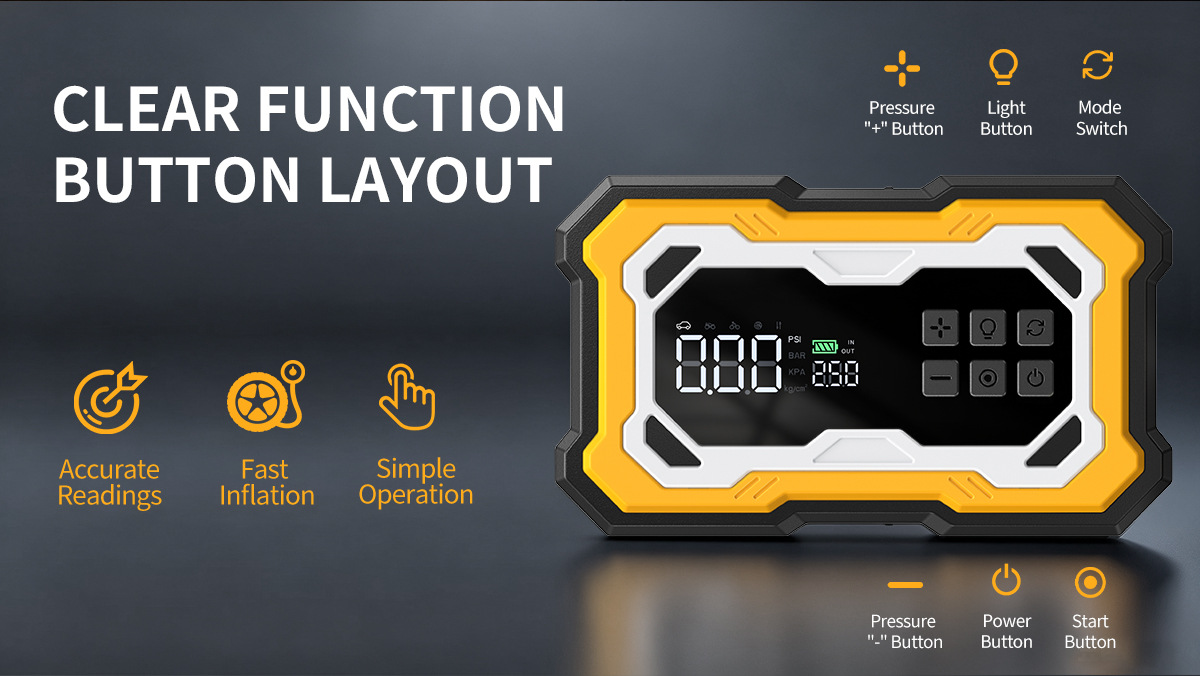 [NC9] Cross-border car emergency starting power supply and air pump integrated power bank, multifunctional portable battery jump starter