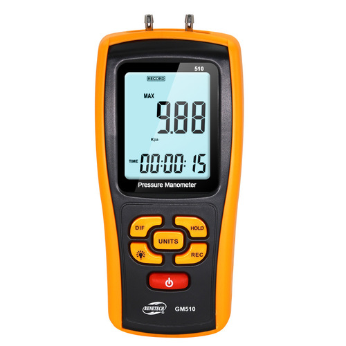 BENETECH Biaozhi digital pressure gauge differential pressure meter to measure wind pressure gas pressure engine negative pressure gauge