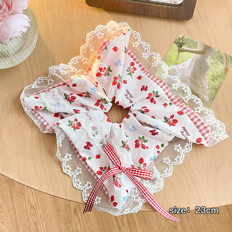 Pequeño, fresco y dulce, lazo para el cabello de intestino grueso, linda cuerda para el cabello a cuadros, atmósfera coreana, cuerda para el cabello, tocado de goma