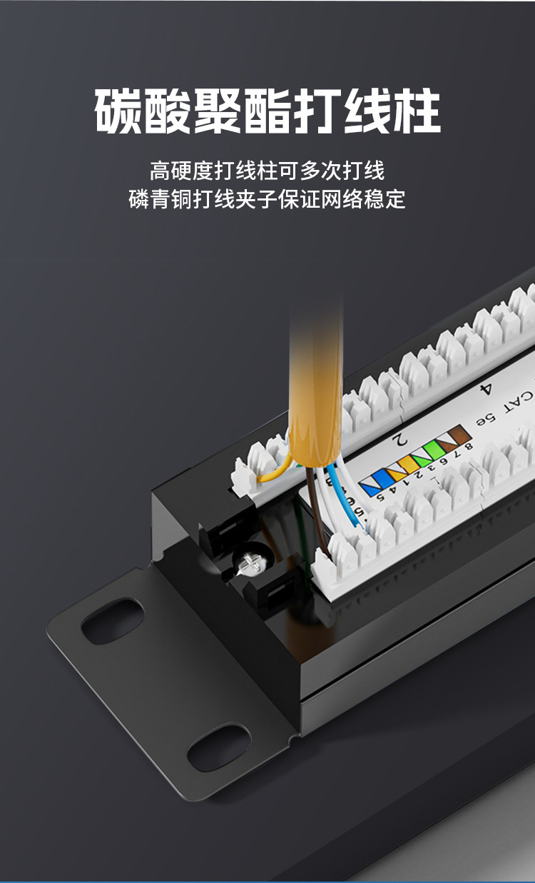 普兴网络配线架24口cat5e超五类48口cat6六类网线机架式打线屏蔽-阿里巴巴