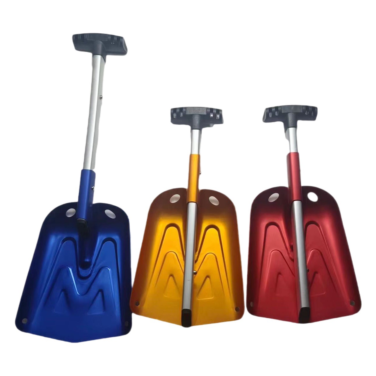 Pala de hielo de aleación de aluminio coche auto-conducción viaje plegable retráctil fácil de transportar pala de nieve de coche al aire libre pala de nieve al por mayor