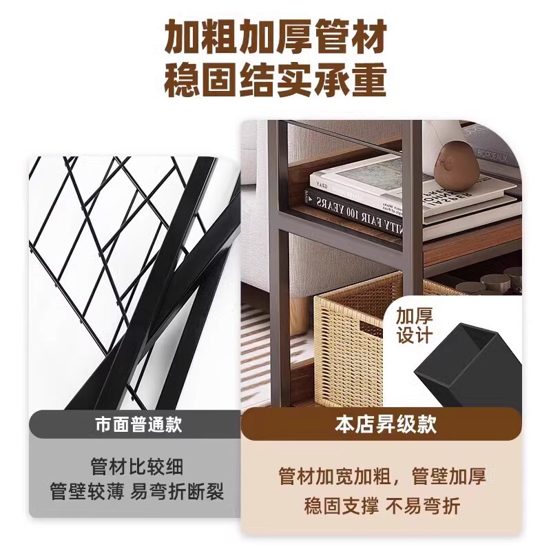 シンプルな本棚収納ラック床置き一体型壁オフィス多層収納ラックキャビネット本棚棚ディスプレイラック|undefined
