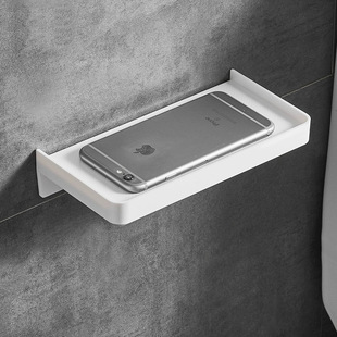 Punch-free toilet plastic mobile phone holder toilet tray plastic bathroom storage rack wall partition bedside rack