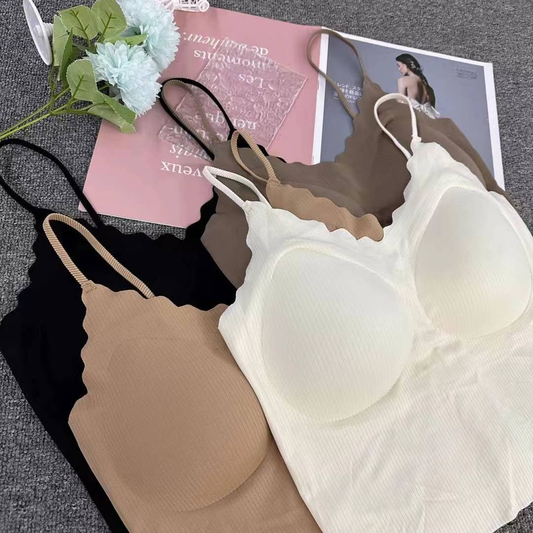 Nueva taza fija sin marcas de alta calidad chaleco de dama sin anillo de acero bra de yoga ropa interior deportiva mujer al por mayor