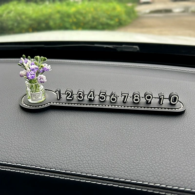 plate car creative high-grade car – Nömrəli dayanma kartı - purple-jasmine-three-dimensional-parking-sign-free-traceless-glue