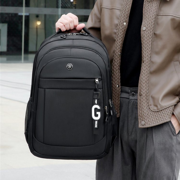 Nueva mochila de negocios para hombres, alta sensación, mochila de hombro simple, bolso de computadora de viaje duradero para estudiantes