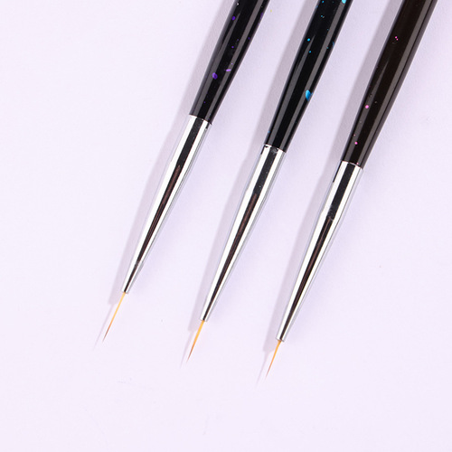 Wholesale metal rod three manicure line pen set hook flower pen nail art painting pen hook edge line pen