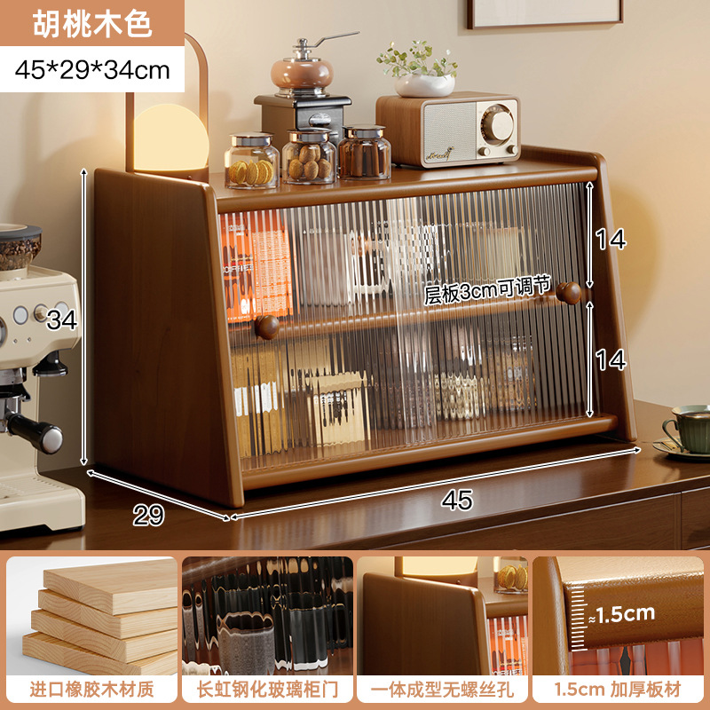 Estante Organizador de Tazas de Madera Maciza para Cocina y Escritorio