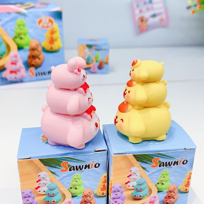 新款Sawnio叠叠乐萌粒3D立体运势潮玩盲盒小萌粒可爱迷你摆件diy|undefined