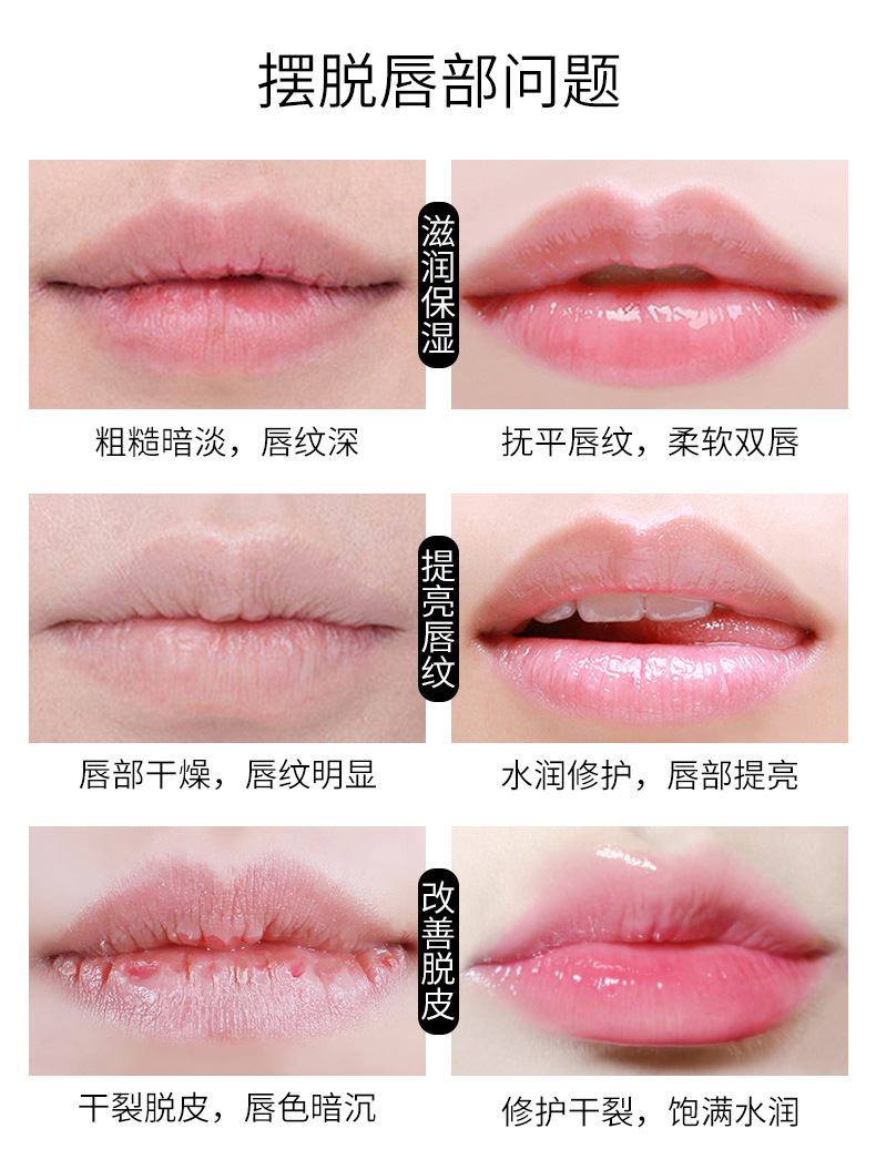 PCU Couple Double Head Heart-shaped Moisturizing Lipstick Anti-Cracking Hydrating and Exfoliating Lipstick Base Lipstick Wholesale Factory undefined