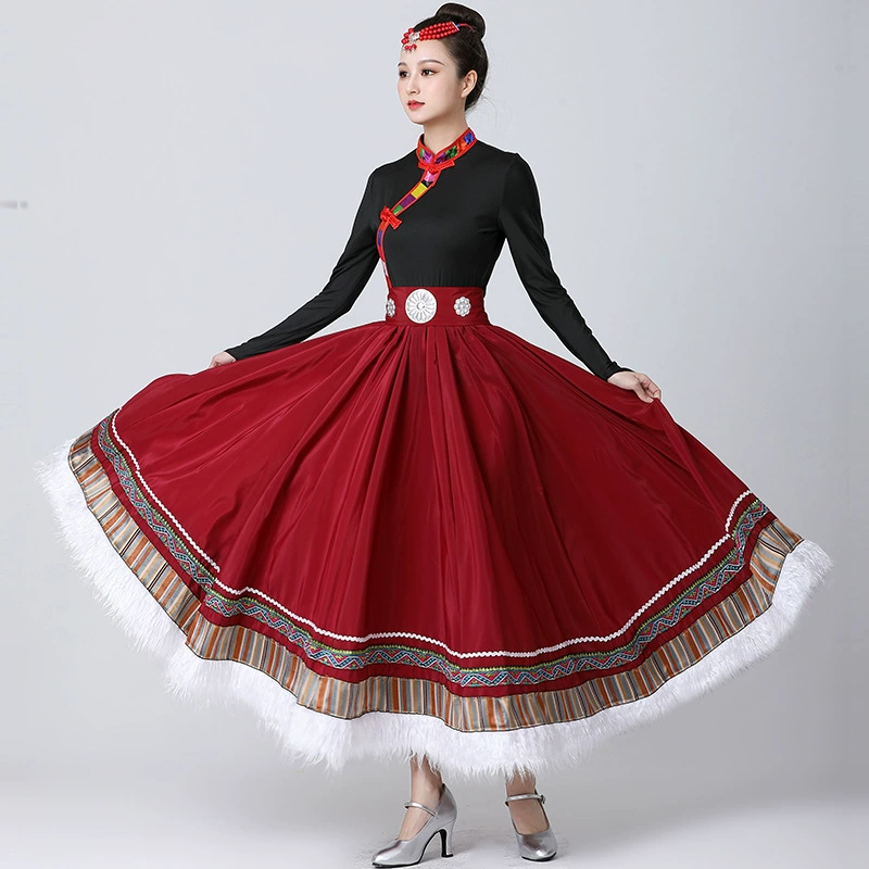 Тибетские танцевальные костюмы для женщин среднего и пожилого возраста