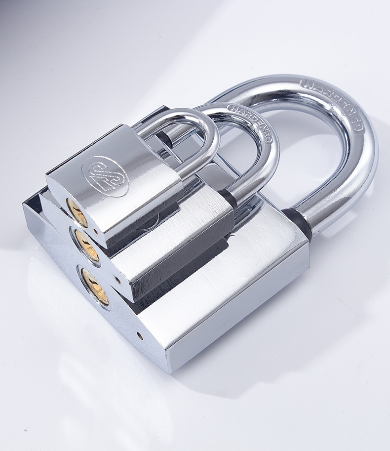 Pujiang factory direct sales thick type Shengli chrome-plated lock with waterproof ring copper core padlock warehouse door lock head pic 10