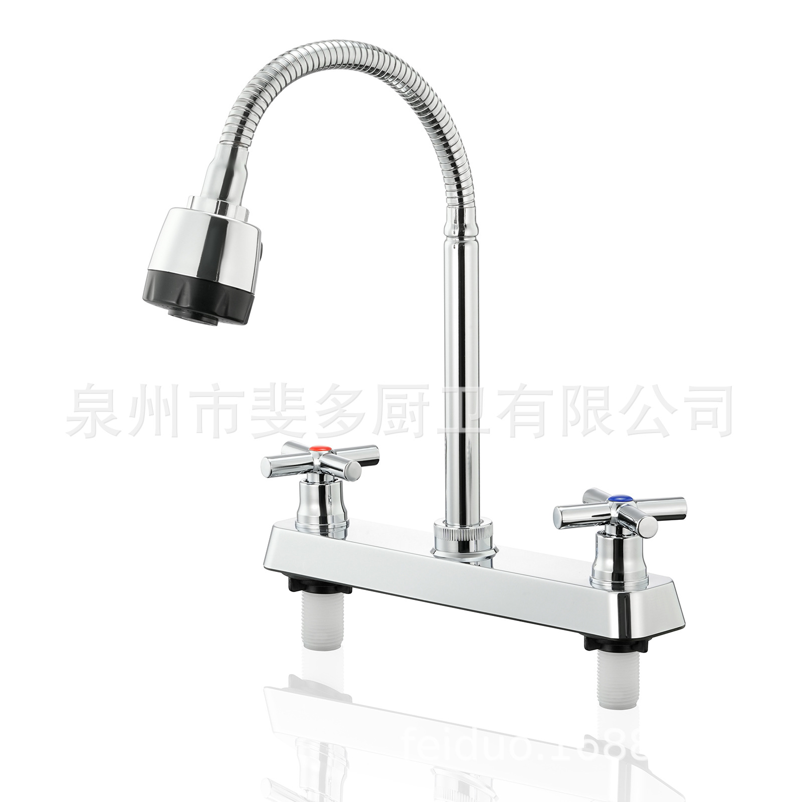 Cocina RV transfronteriza doble interfaz Amazon doble mango cocina 360 grados grifo giratorio