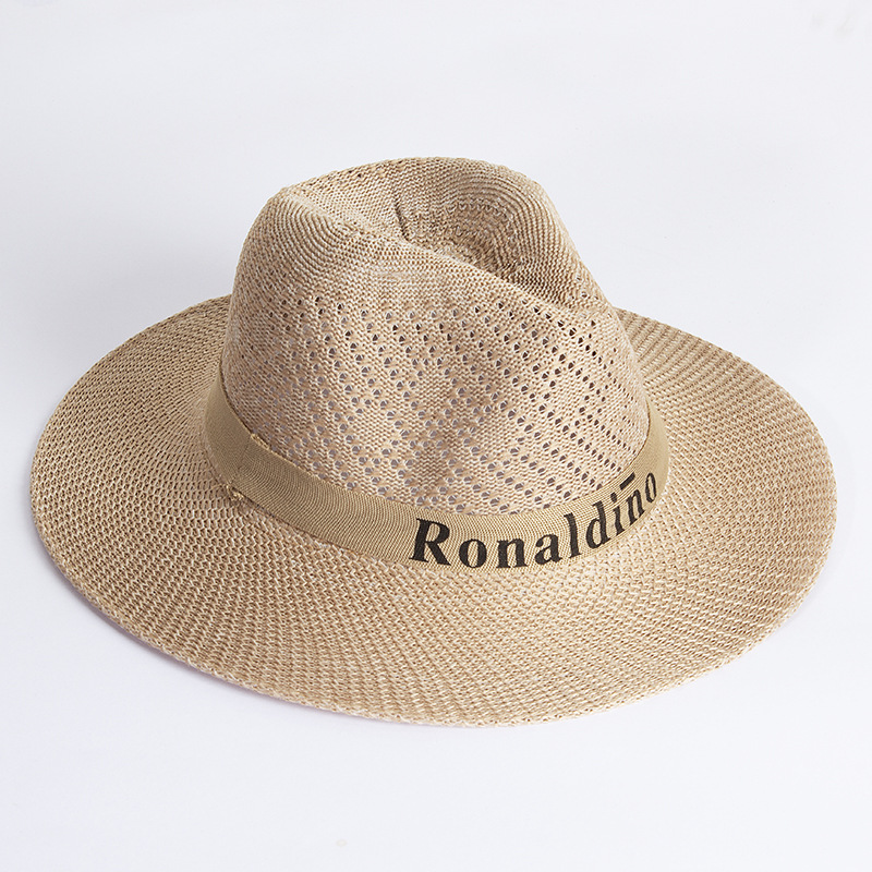 Wide Brim Cowboy Hat For Men Breathable Summer Sun Protection_voghion.com