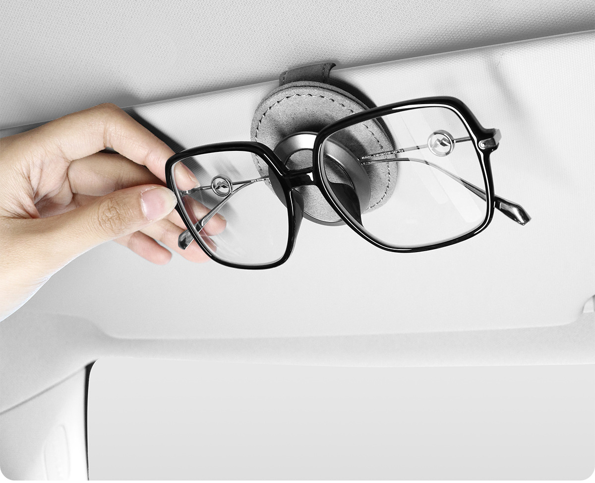Car suede glasses clip glasses frame car sun visor sunglasses clip multi-function card clip car interior accessories