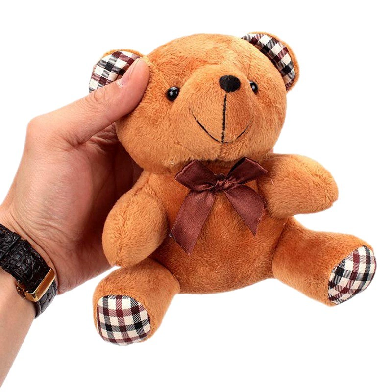 Плюшевый Мишка плюшевая игрушка с галстуком-бабочкой Медведь кукла кулон свадебный подарок в наличии оптом трансграничный