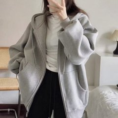 コートの女性男性秋冬タイプのジッパーの衛衣