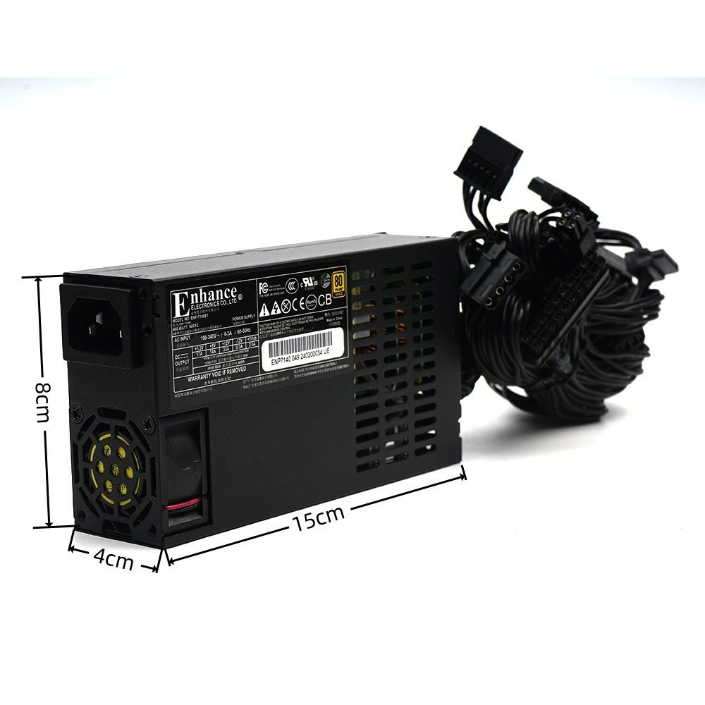 Улучшенный Black 7140B Flex Small 1U блок питания 400W бесшумный NAS сервер PC