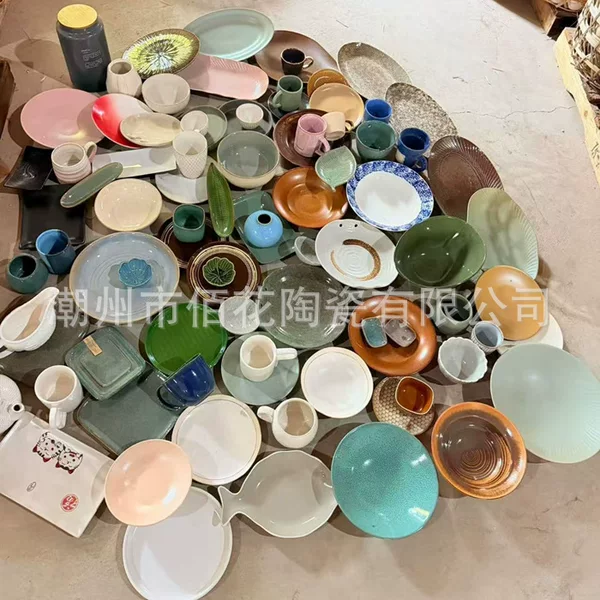 Ceramic Kiln-Fired Miscellaneous Items, Street Stall Miscellaneous Items, Daily Household Utensils, Miscellaneous Dishes, Bowls and Plates, Various Types of Items, Random Wholesale