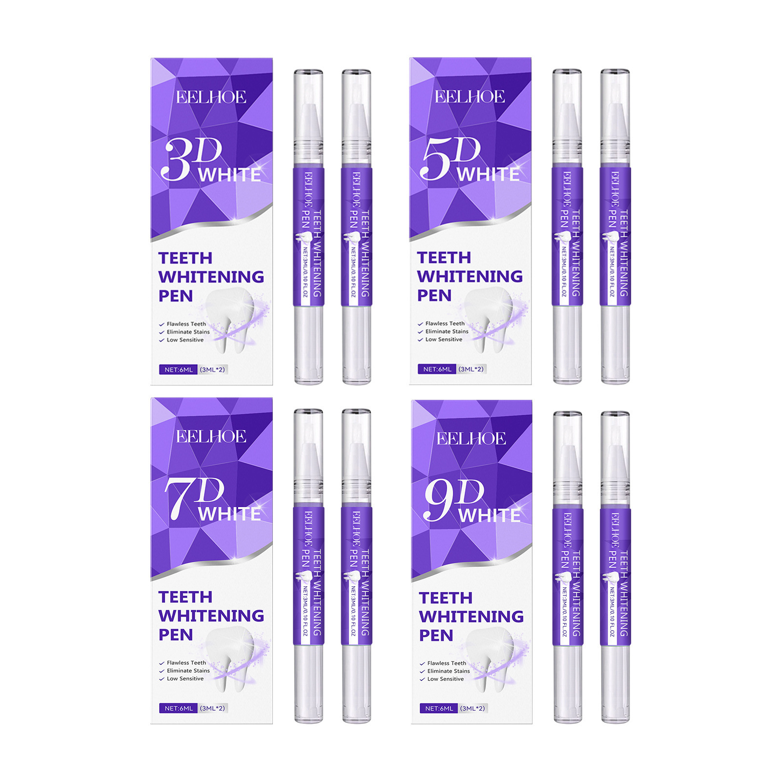 Cross-Border EELHOE Teeth Whitening Pen Teeth Stain Remover Dental Cleaning Care Oral Hygiene Fresh Breath Stain Wholesale