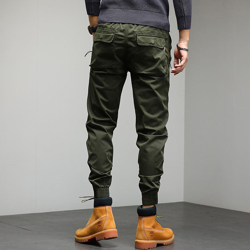Casual pants, men's workwear pants, trendy brand, solid color leggings, youth clothing pants, Harlan pants_voghion.com