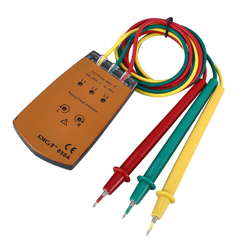 Три-фазы переменного тока фазовый метр последовательности фазы метр VC850A последовательности фазы тестер фазовый метр детектор