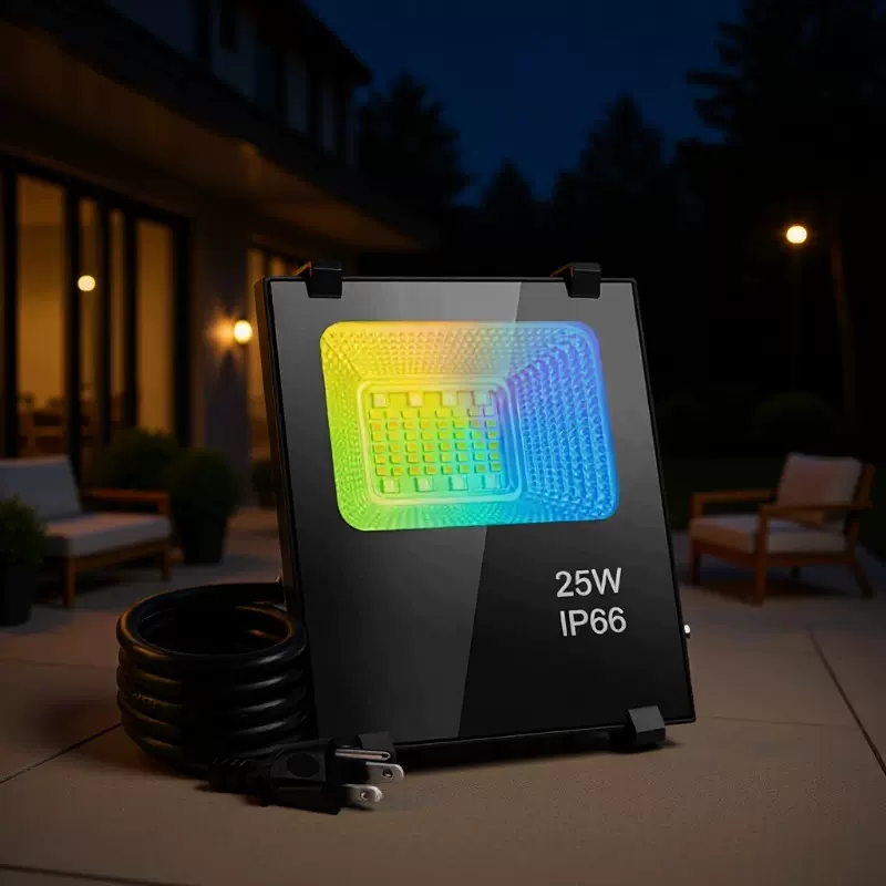 跨境LED蓝牙控制投光灯高亮摄影灯可旋转庭院IP66防水防尘聚光灯