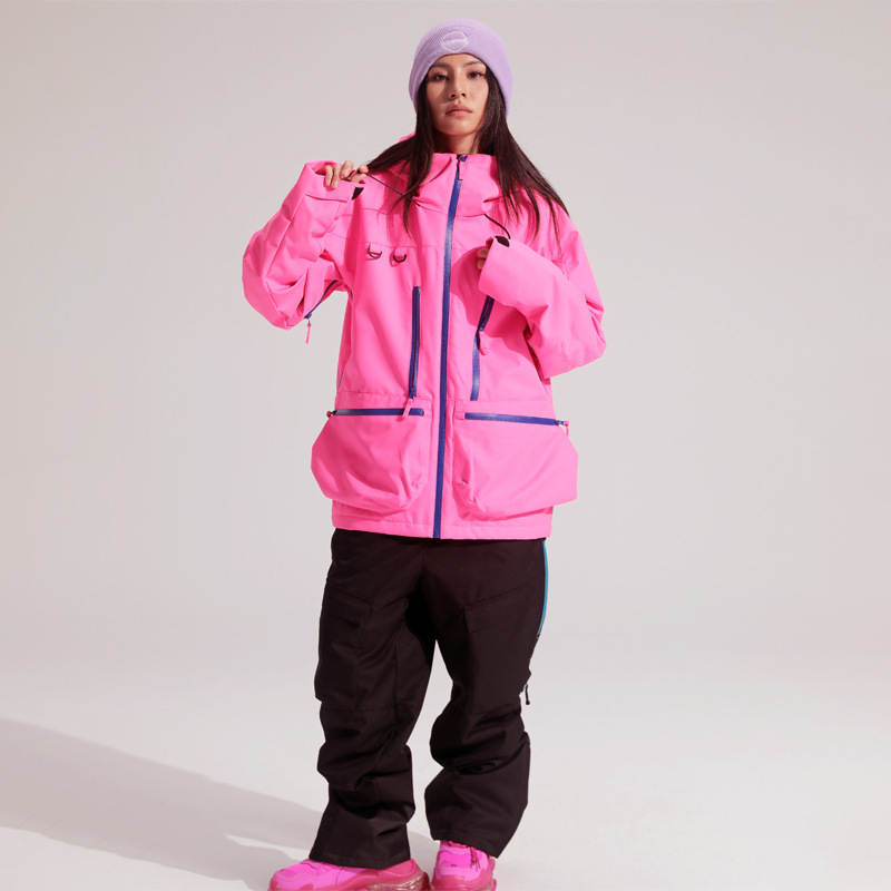 24種類の冬のアウトドアスキー服セット男女カップル雪場防風防水は保温ファッションを厚くする|undefined