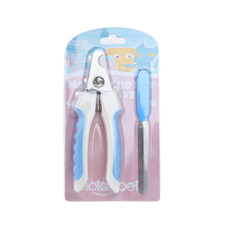 Cortauñas de plástico para mascotas con traje de archivo transfronterizo al por mayor gato perro cortaúñas manicura tijeras de limpieza
