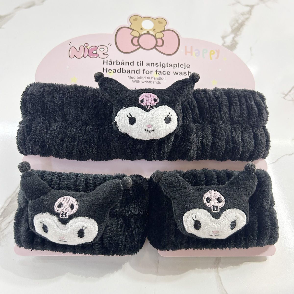 Banda de cabello de moda con tarjeta de papel dulce decoración de animales pequeños de peluche de lavado banda de cabello de dibujos animados correa de muñeca tridimensional