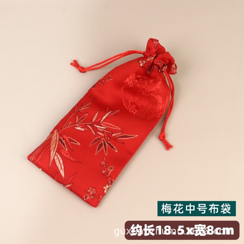 批发梳子收纳袋木梳包装袋牛角梳绒布袋中国风束口抽绳梳子袋子|undefined