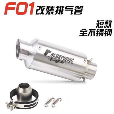 carbon fiber exhaust pipe — Exhaust pipe - f01-short-stainless-steel