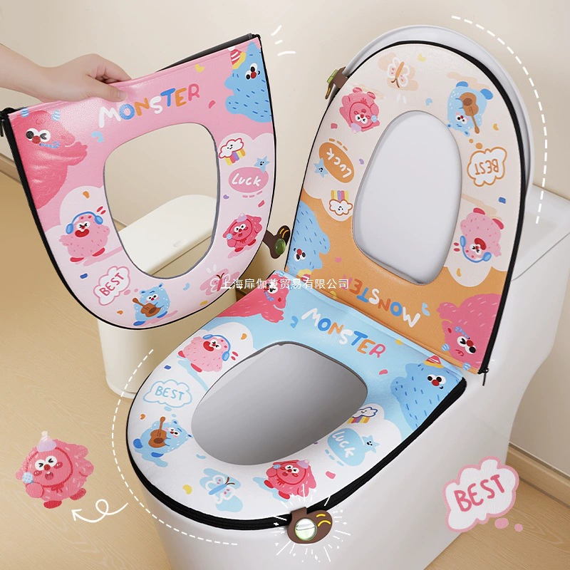 Коврик для унитаза 2025 новый универсальный четырехсезонный милый коврик для девочек чехол на сиденье унитаза подушка для сиденья