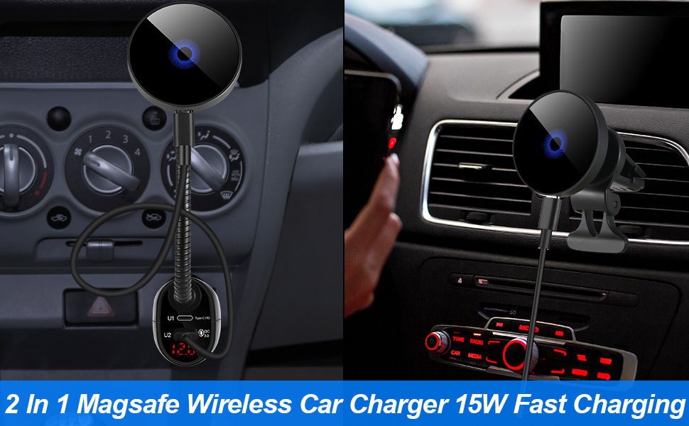 New Product Magsafe Magnetic Wireless Charger Three-In-One Wireless Charging Car Qi2.2 Wireless Charging Mobile Phone Holder