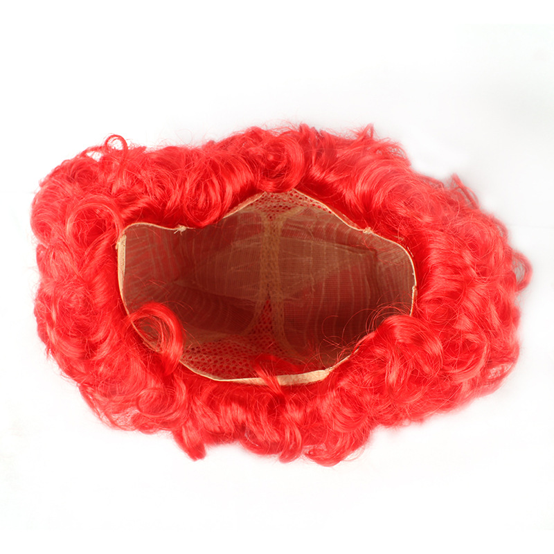 Synthetische pruik Cosplay Alice's Adventures in Wonderland 2 Cos Pluizige Kort Gekruld Hoofddeksel Set Queen of Hearts Pruik_voghion.com