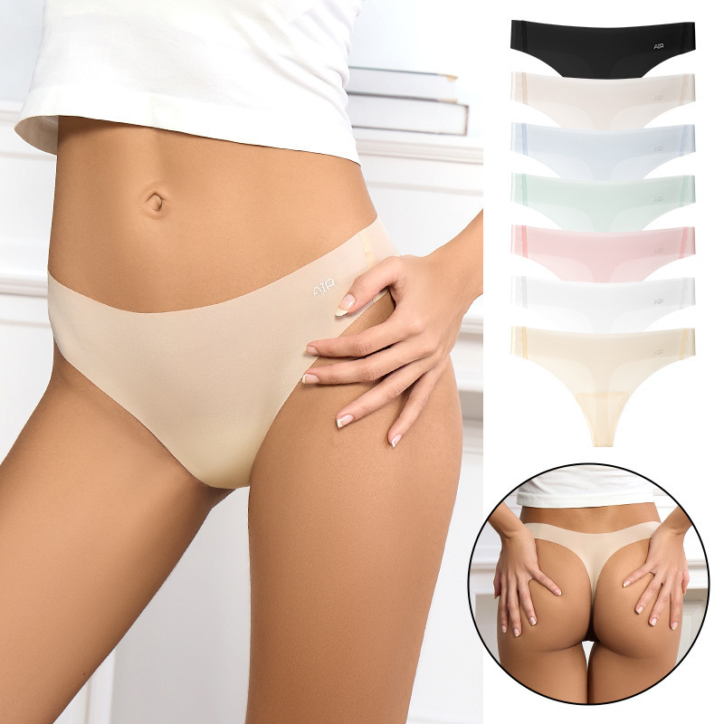 Cross-border thin sexy T-pants, low-waist sports European and American seamless ice silk transparent yoga one-piece mask panties for women Cross-border thin sexy T-pants, low-waist sports European and American seamless ice silk transparent yoga one-piece mask panties for women