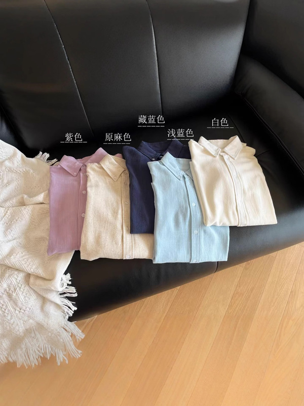 032276超薄衬衣女宽松中长款慵懒风春秋防晒衣衬衣外搭|undefined
