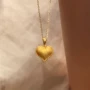气质立体小红桃心锁骨链