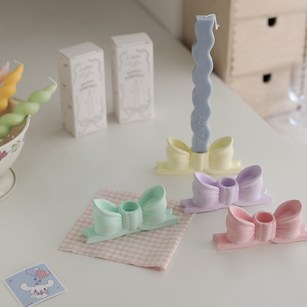 Barras largas candelabros de banano transfronterizos de alto nivel instienen el viento creativo adornos de arco de banda magnética rosa candelabros