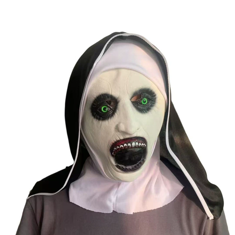 Хэллоуинский кошмар Головной убор The Conjuring 2 Ужас Женский призрак Полное лицо Ведьма Кричащая монахиня серия Маска